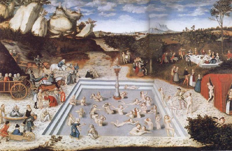 CRANACH, Lucas the Elder Fountain of Youth china oil painting image